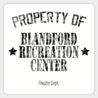 Blandford Recreation Center Theatre Dept Gym Shirt Sticker